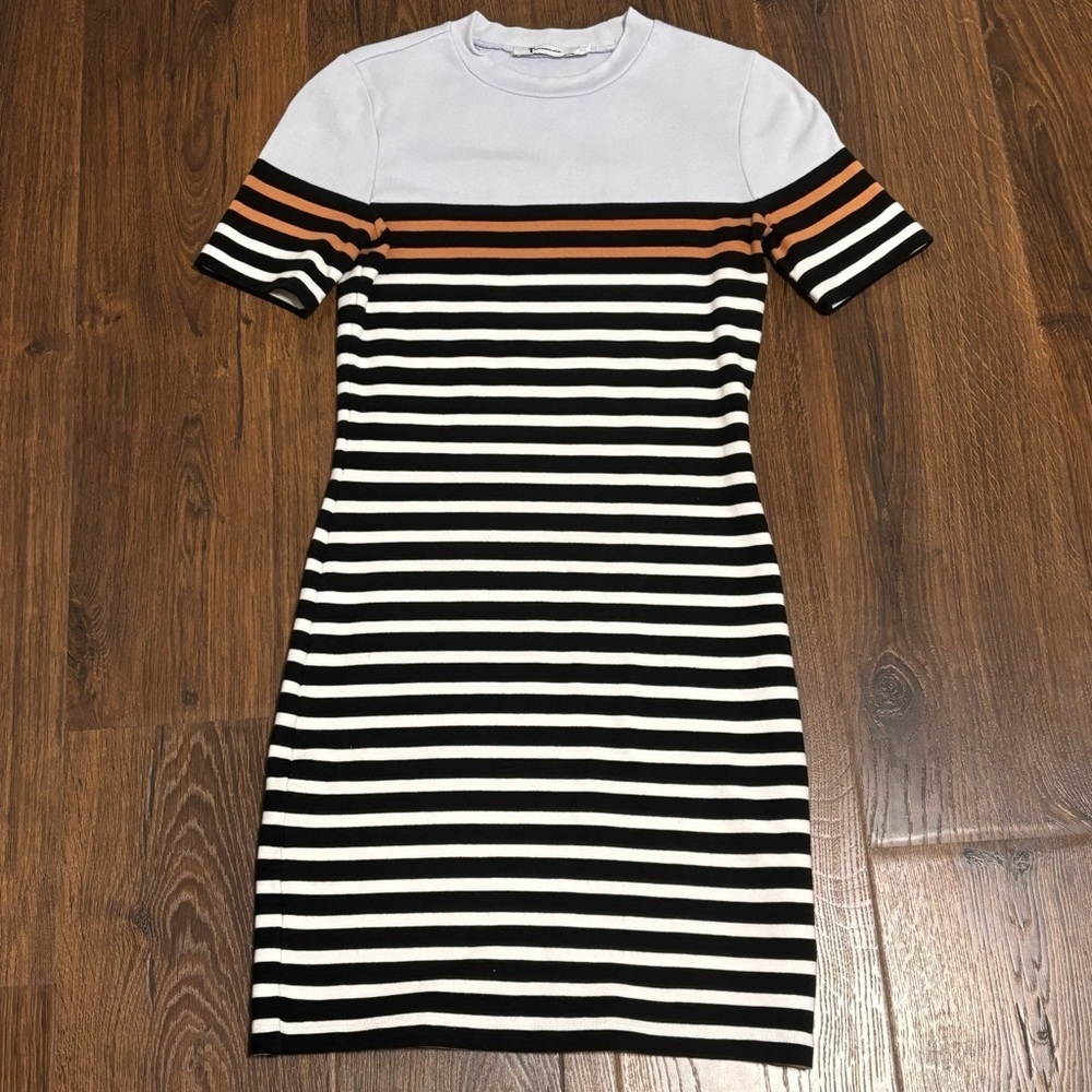 T By Alexander Wang || Engineered Stripe T-Shirt … - image 5